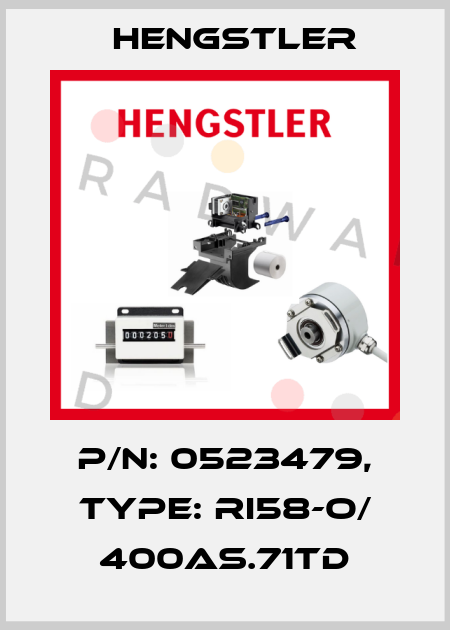 p/n: 0523479, Type: RI58-O/ 400AS.71TD Hengstler