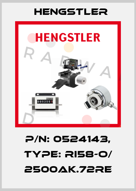 p/n: 0524143, Type: RI58-O/ 2500AK.72RE Hengstler