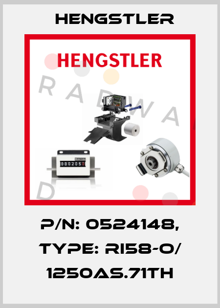p/n: 0524148, Type: RI58-O/ 1250AS.71TH Hengstler
