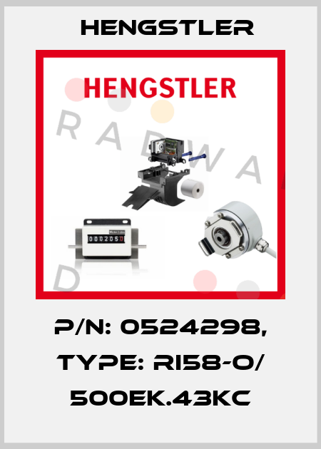 p/n: 0524298, Type: RI58-O/ 500EK.43KC Hengstler
