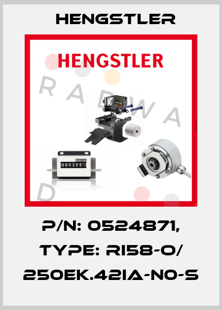 p/n: 0524871, Type: RI58-O/ 250EK.42IA-N0-S Hengstler