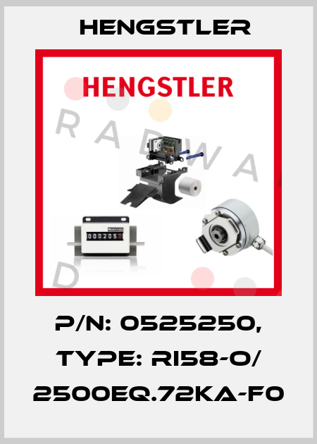 p/n: 0525250, Type: RI58-O/ 2500EQ.72KA-F0 Hengstler