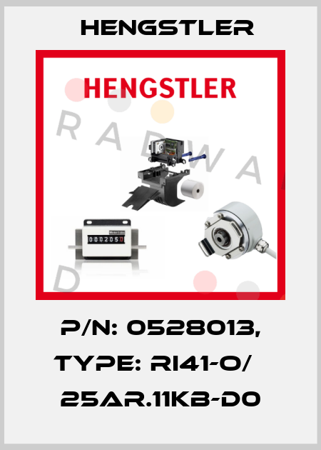 p/n: 0528013, Type: RI41-O/   25AR.11KB-D0 Hengstler