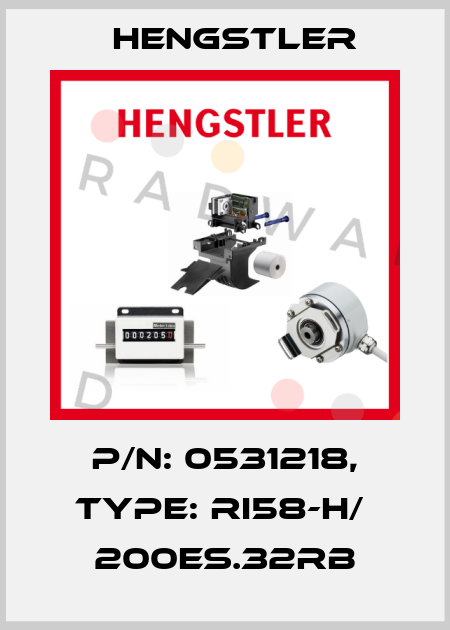 p/n: 0531218, Type: RI58-H/  200ES.32RB Hengstler