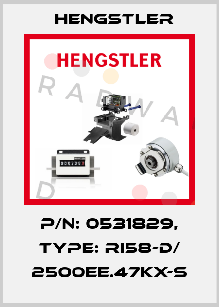 p/n: 0531829, Type: RI58-D/ 2500EE.47KX-S Hengstler