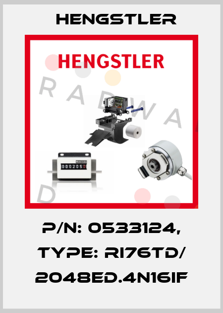 p/n: 0533124, Type: RI76TD/ 2048ED.4N16IF Hengstler