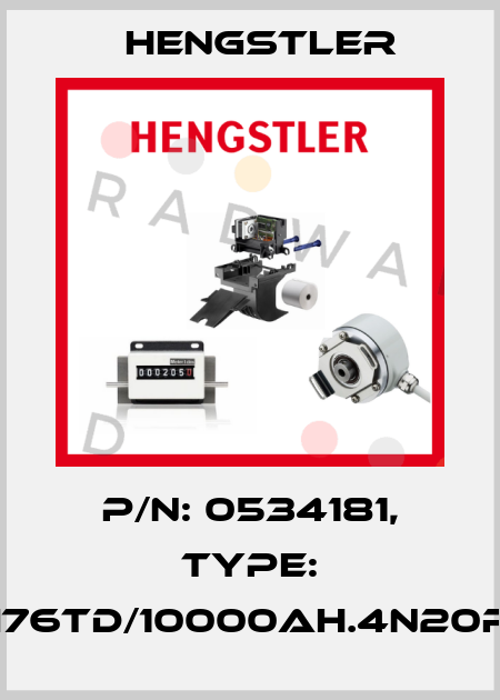 p/n: 0534181, Type: RI76TD/10000AH.4N20RF Hengstler