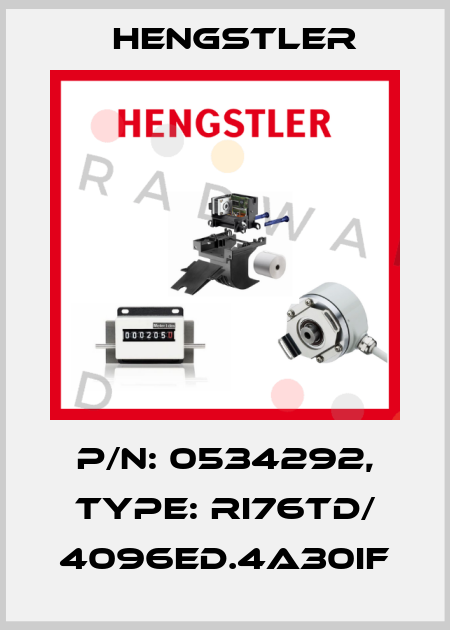 p/n: 0534292, Type: RI76TD/ 4096ED.4A30IF Hengstler
