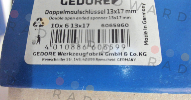 6065960 / 6 13X17 Gedore