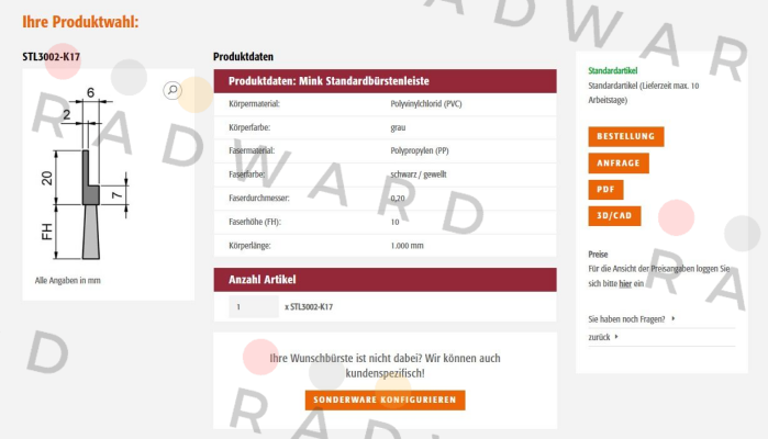STL3002-K17 Mink Bürsten