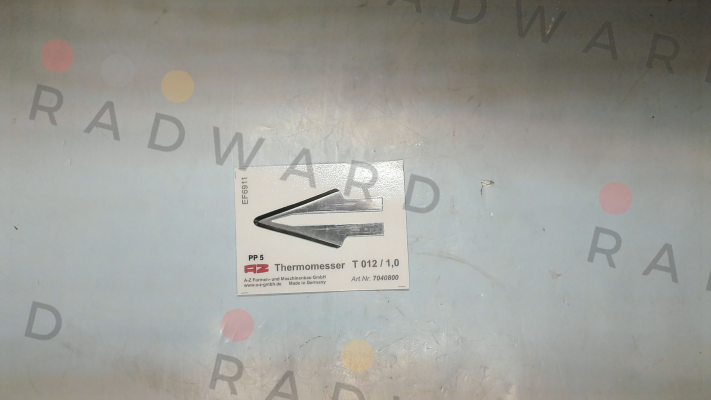 P/N: 7040800, Type: T012/1,0 Az Formen