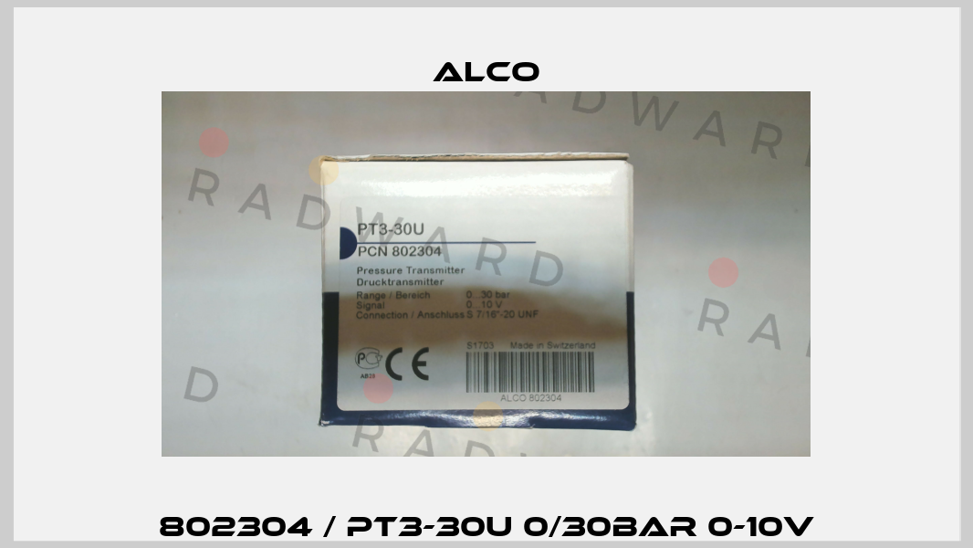 802304 / PT3-30U 0/30bar 0-10V Alco