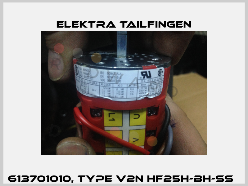 613701010, type V2N HF25H-BH-SS   Elektra Tailfingen