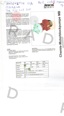 O-Ring (Druckstutzen) for MB 25-140 Jesco