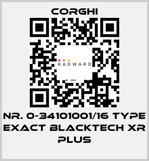 Nr. 0-34101001/16 Type EXACT BlackTech XR PLUS Corghi