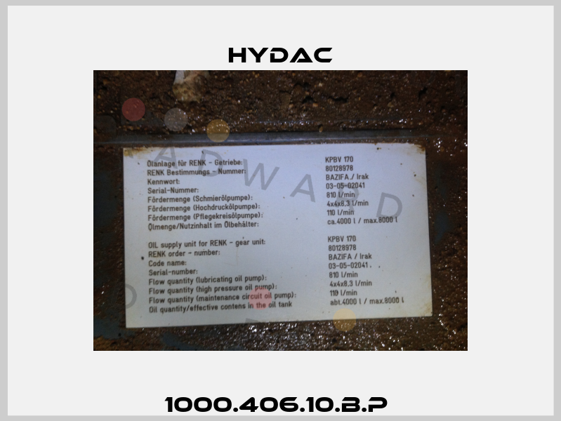 1000.406.10.B.P  Hydac