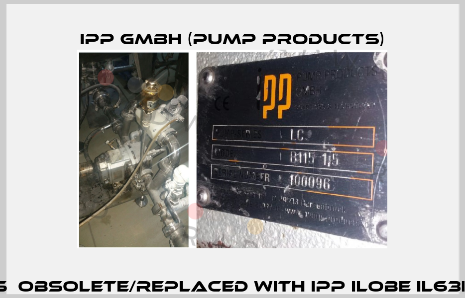 SERIES: LC MODEL:B115-1/5  obsolete/replaced with ipp iLobe iL63l ∆p = 15 bar, 0,174 l/rev. IPP GMBH (Pump products)