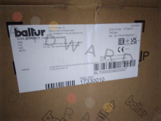 TBG 35 P code 17330010 Baltur