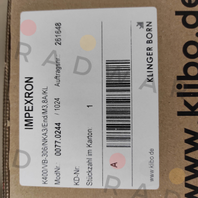 K400/VB-306/NKA3/End/M3,8A/KL Klinger Born