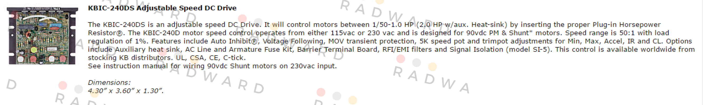 KBIC-240DS (9423J) KB Electronics