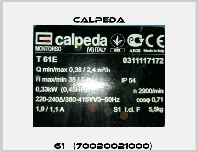 Т 61Е (70020021000) Calpeda