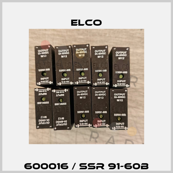 600016 / SSR 91-60B Elco