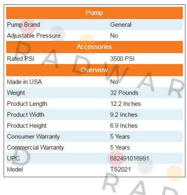TS2021 General Pump
