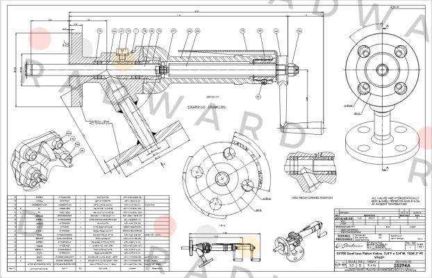 SV800 1 "/ 1 " - 600 lbs STRAHMAN VALVES