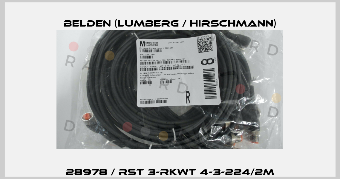 28978 / RST 3-RKWT 4-3-224/2M Belden (Lumberg / Hirschmann)
