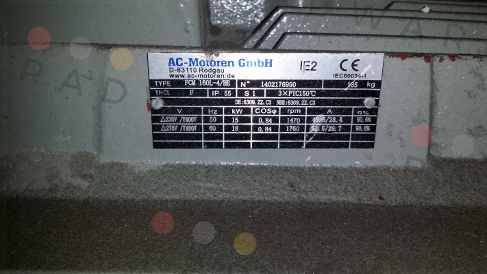 FCM 160L-4/HE obsolete, replaced by IE2AC16L4024  AC Motoren
