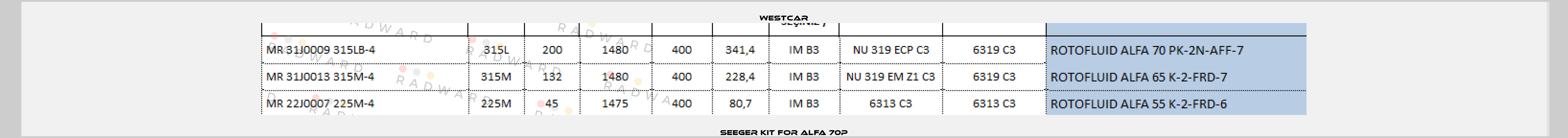 Seeger kit for Alfa 70P Westcar