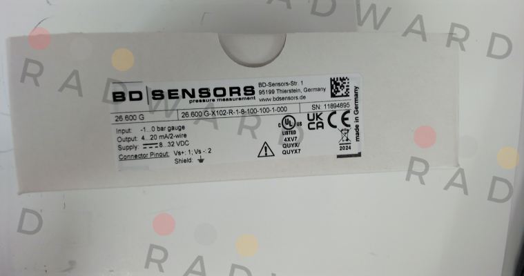 26.600 G-X102-R-1-8-100-1-000 Bd Sensors