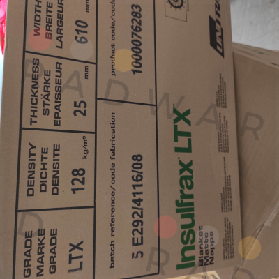 INSULFRAX LTX-MATTE, RG: 128 KG/M³ Unifrax