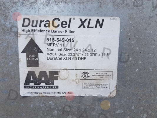 515-549-015 REPLACED BY XL60N (M516-101-001)  AAF