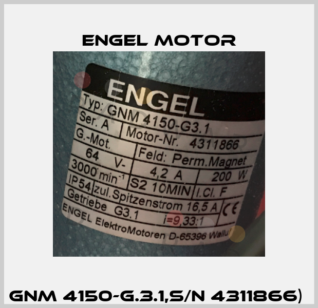 GNM 4150-G.3.1,S/N 4311866)  Engel Motor