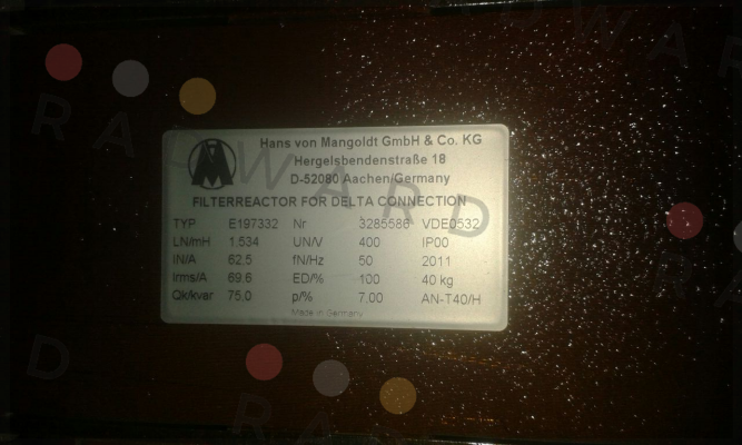 E197332 old number, new number 1056329  Hans von Mangoldt