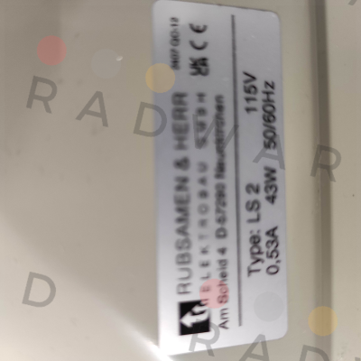 LS 2K Pebble grey RAL 7032 - 115V AC Rübsamen & Herr