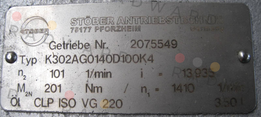 K302AG0140D100K4 Stober