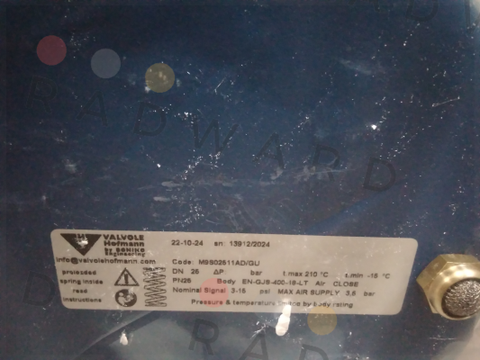 M9S02511AD/GU Valvole Hofmann
