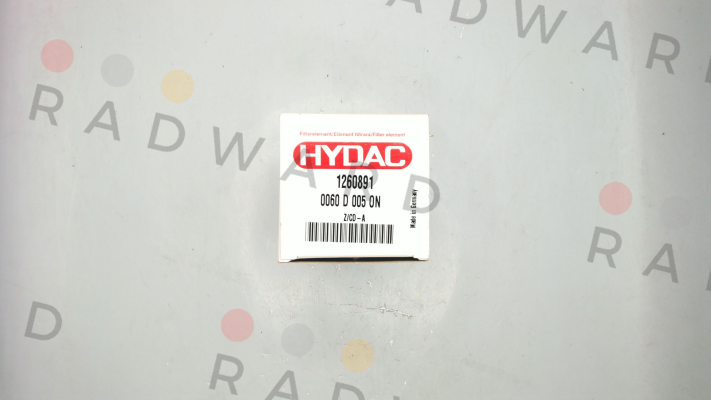 P/N: 1260891, Type: 0060 D 005 BN4HC Hydac