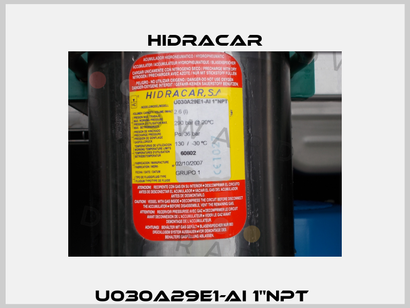 U030A29E1-AI 1"NPT  Hidracar