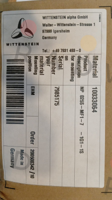 NP025S-MF1-7-1G1-1S Wittenstein