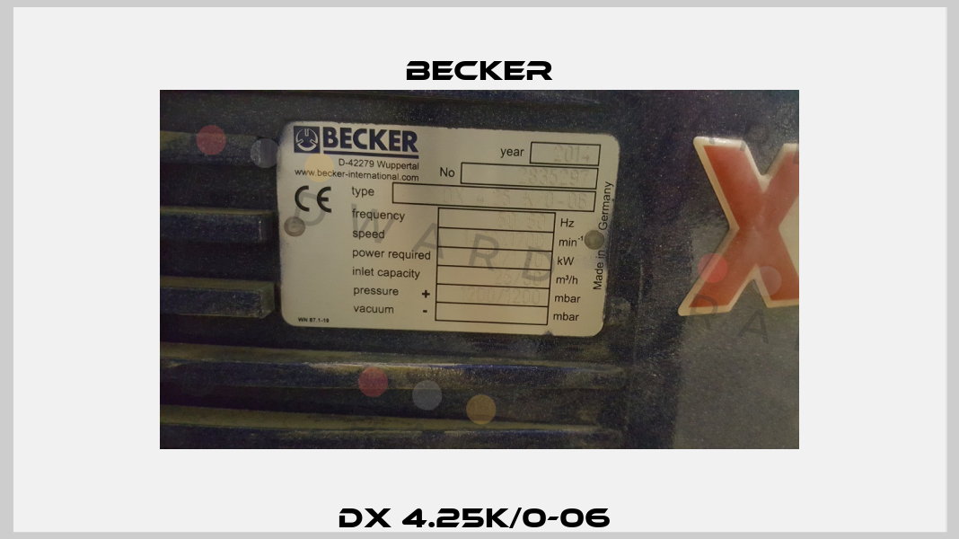 DX 4.25K/0-06  Becker
