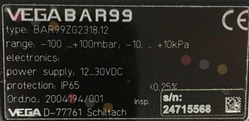 BAR99ZG2318.12 - obsolete , replaced by BAR14.X3TA1GG1  Vega