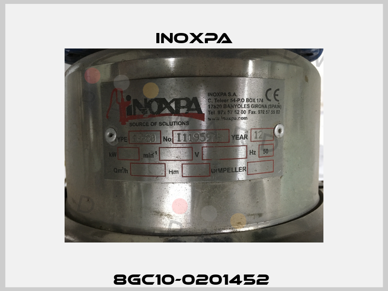 8GC10-0201452  Inoxpa