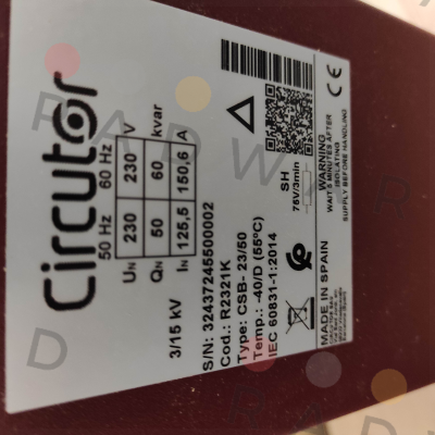 CSB-23/50 (R2321K) Circutor