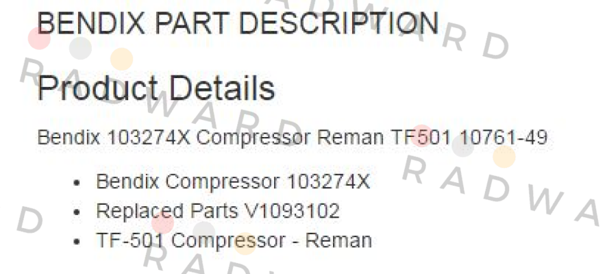 103274X  Bendix