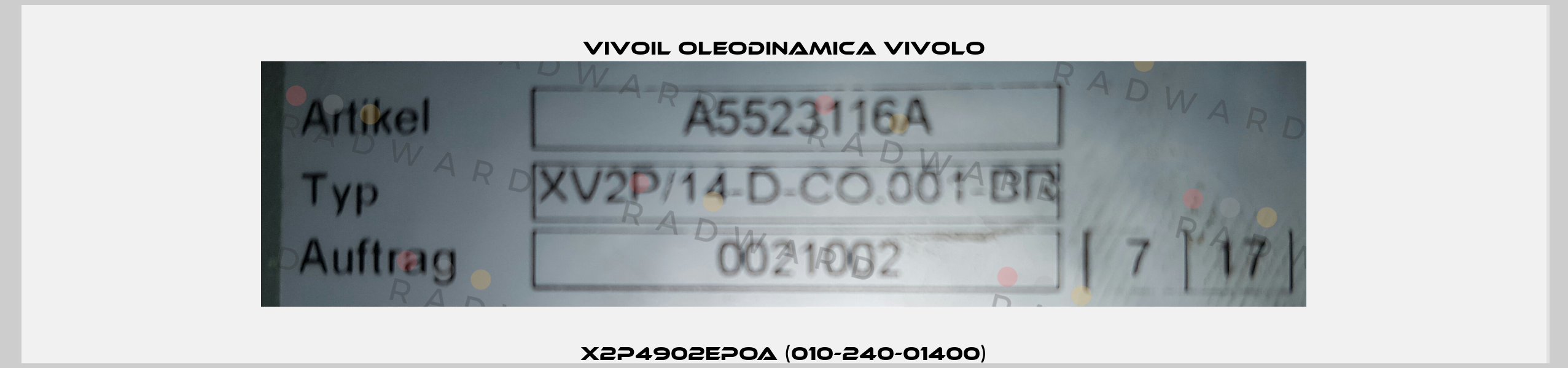 X2P4902EPOA (010-240-01400) Vivoil Oleodinamica Vivolo