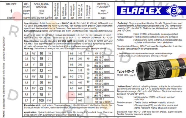 HD 50 C (26 m) Elaflex