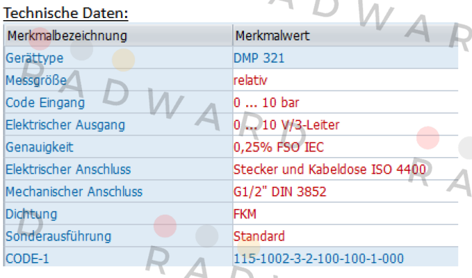 DMP 321 - 115-1002-3-2-100-100-1-000 Bd Sensors